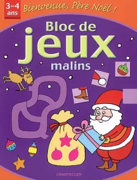 Couverture du produit · Bloc de jeux malins Bienvenue Père Noël : 3-4 ans