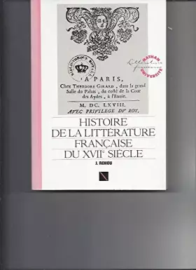Couverture du produit · Histoire de la littérature française du XVIIe siècle
