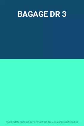 Couverture du produit · BAGAGE DR 3
