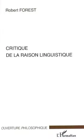 Couverture du produit · Critique de la raison linguistique