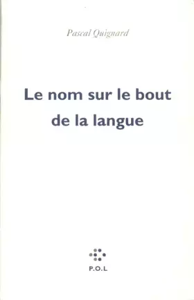 Couverture du produit · Le nom sur le bout de la langue