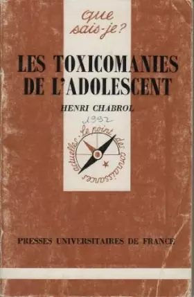 Couverture du produit · Les toxicomanies de l'adolescent