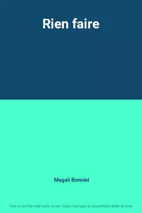 Couverture du produit · Rien faire