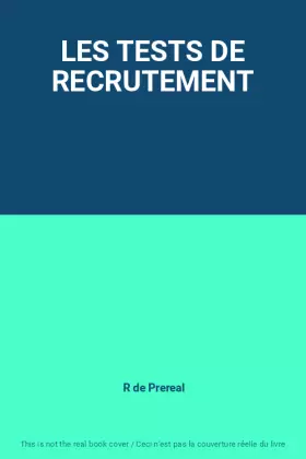 Couverture du produit · LES TESTS DE RECRUTEMENT