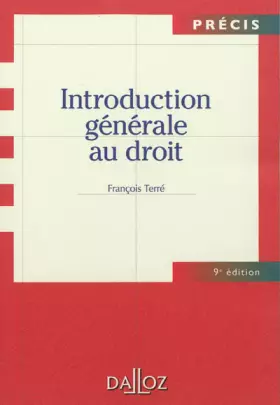 Couverture du produit · Introduction générale au droit - 9e éd.: Précis