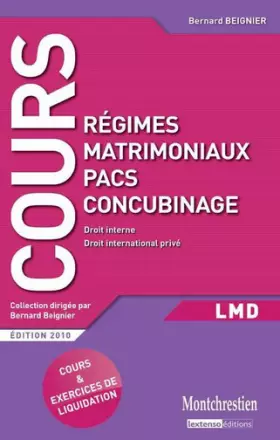 Couverture du produit · Régimes matrimoniaux - PACS - concubinage