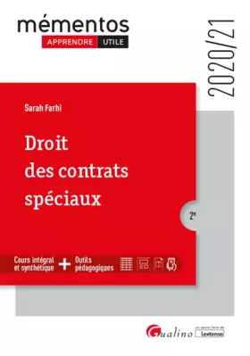 Couverture du produit · Droit des contrats spéciaux: Cours intégral et synthétique - Outils pédagogiques (2020-2021)
