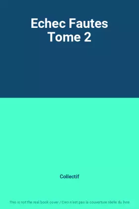 Couverture du produit · Echec Fautes Tome 2