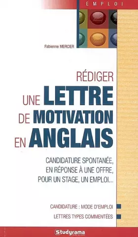 Couverture du produit · Rédiger une lettre de motivation en anglais