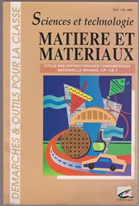 Couverture du produit · Sciences et technologie matière et matériaux