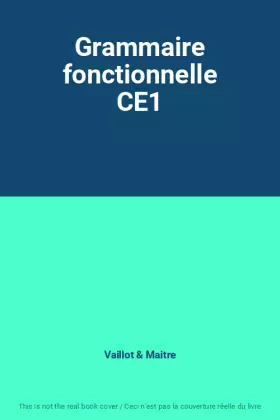 Couverture du produit · Grammaire fonctionnelle CE1