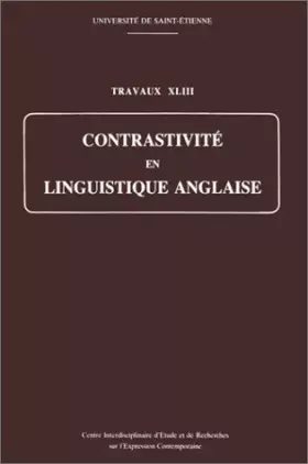 Couverture du produit · Contrastivité en linguistique anglaise