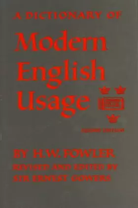 Couverture du produit · A Dictionary of Modern English Usage