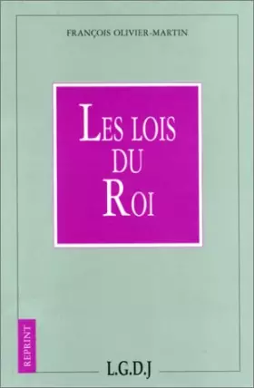 Couverture du produit · Les lois du roi