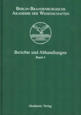 Couverture du produit · Berichte Und Abhandlungen V 4