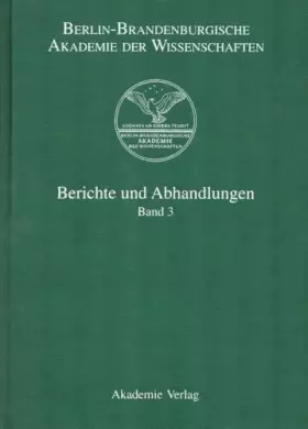 Couverture du produit · Berichte Und Abhandlungen V 3