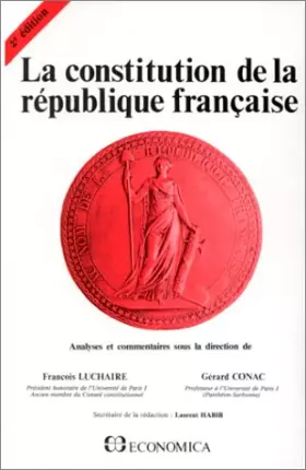 Couverture du produit · La Constitution de la République française