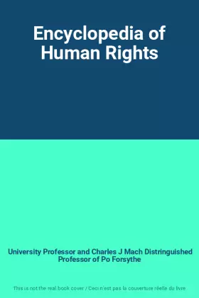 Couverture du produit · Encyclopedia of Human Rights