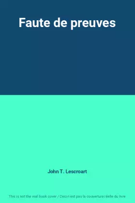 Couverture du produit · Faute de preuves