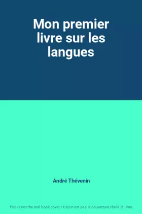 Couverture du produit · Mon premier livre sur les langues