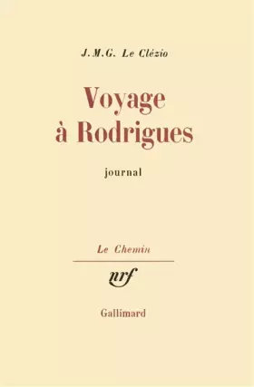 Couverture du produit · VOYAGE A RODRIGUES. Journal