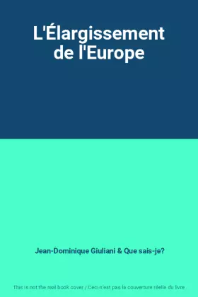Couverture du produit · L'Élargissement de l'Europe