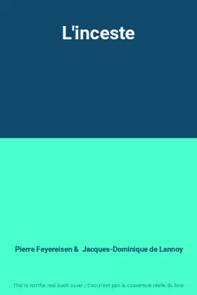 Couverture du produit · L'inceste