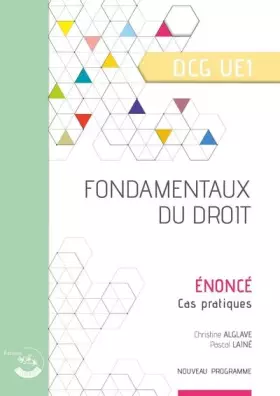 Couverture du produit · Fondamentaux du droit - Énoncé cas pratiques: UE 1 du DCG