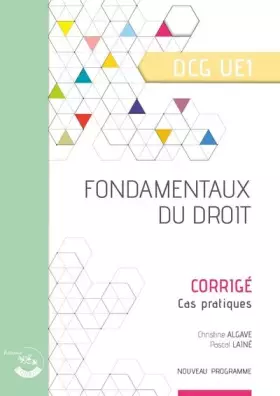 Couverture du produit · Fondamentaux du droit - Corrigé: UE 1 du DCG