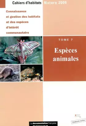Couverture du produit · Espèces animales - Cahiers d'habitats, tome 7