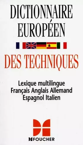 Couverture du produit · Dictionnaire européen des techniques : français-anglais/anglais-français