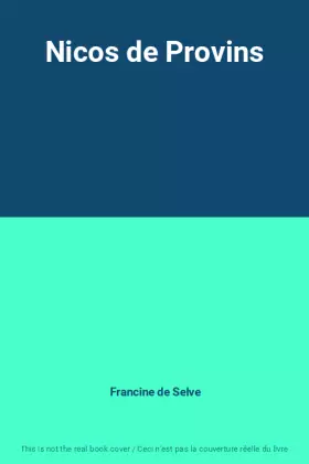 Couverture du produit · Nicos de Provins