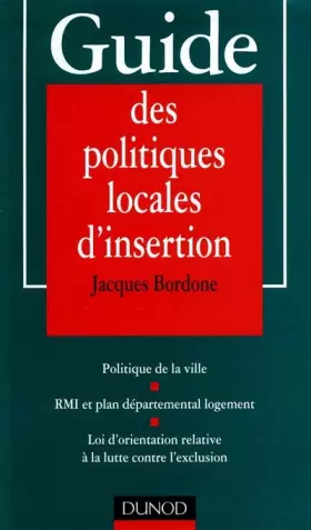 Couverture du produit · Guide des politiques locales d'insertion
