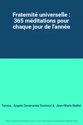 Couverture du produit · Fraternité universelle : 365 méditations pour chaque jour de l'année