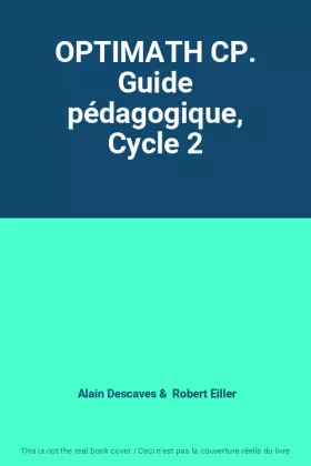 Couverture du produit · OPTIMATH CP. Guide pédagogique, Cycle 2