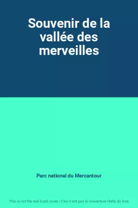 Couverture du produit · Souvenir de la vallée des merveilles