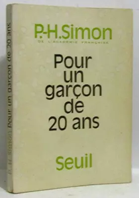 Couverture du produit · Pour un garçon de vingt ans