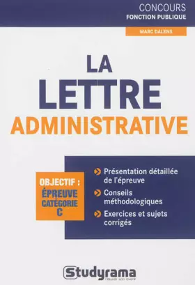 Couverture du produit · La lettre administrative