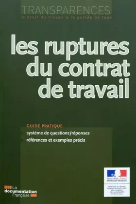 Couverture du produit · La rupture du contrat de travail