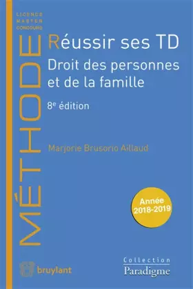 Couverture du produit · Réussir ses TD: Droit des personnes et de la famille