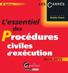 Couverture du produit · L'Essentiel des procédures civiles d'exécution, 4ème Ed
