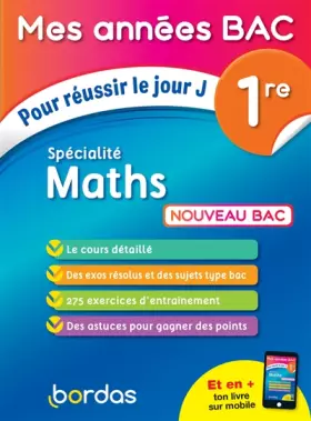 Couverture du produit · Mes années Bac - Spécialité Maths 1re