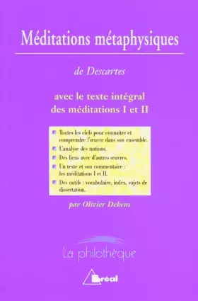 Couverture du produit · Méditations métaphysiques, Descartes
