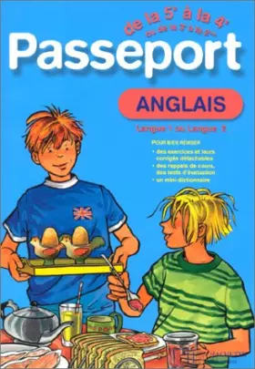 Couverture du produit · Passeport : Anglais LV1, de la 5e à la 4e - 12-13 ans ou Anglais LV2, de la 3e à la 2de - 14-15 ans (+ corrigé)