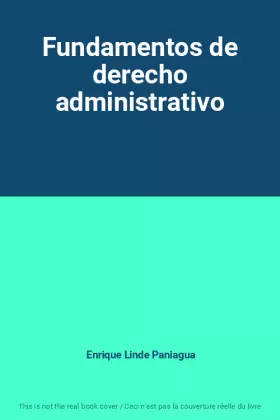 Couverture du produit · Fundamentos de derecho administrativo