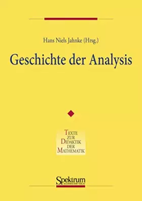 Couverture du produit · Geschichte Der Analysis (Denkmaltopographie Bundesrepublik Deutschland) (German Edition)