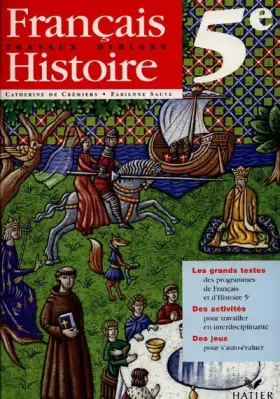 Couverture du produit · Français Histoire 5ème. Travaux dirigés