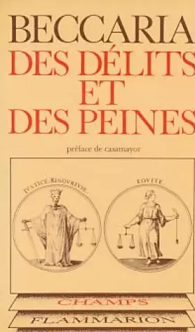 Couverture du produit · Des Délits et des Peines. Preface de Casamajor.