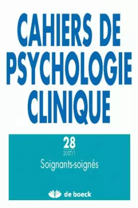 Couverture du produit · Cahiers de psychologie clinique 2007/1 N.28