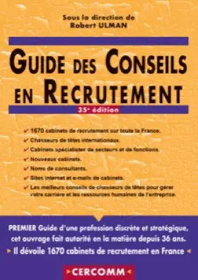 Couverture du produit · Guide des conseils en recrutement